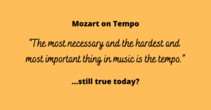 Read more about the article Mozart über das Tempo