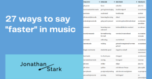 Read more about the article 27 ways to say “faster” in music