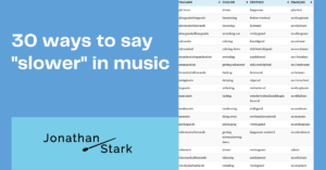 Read more about the article 30 ways to say “slower” in music