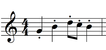 articulation music staccato example