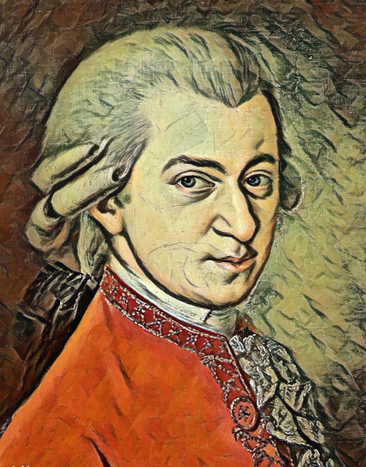 Mozart Porträt Pastel